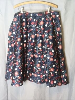 ModCloth x Collectif Navy Floral A-Line Skirt Plus Size 20